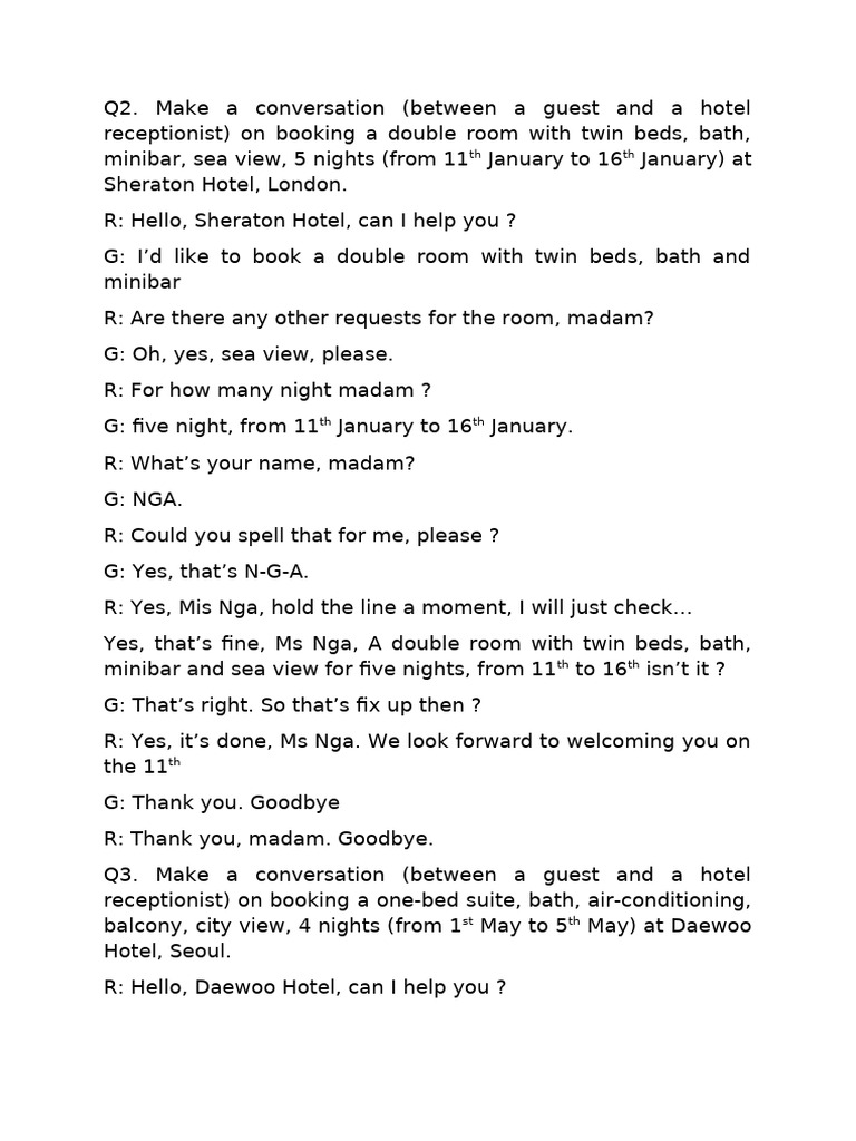 Taks 1 Pdf Waiting Staff Hanoi