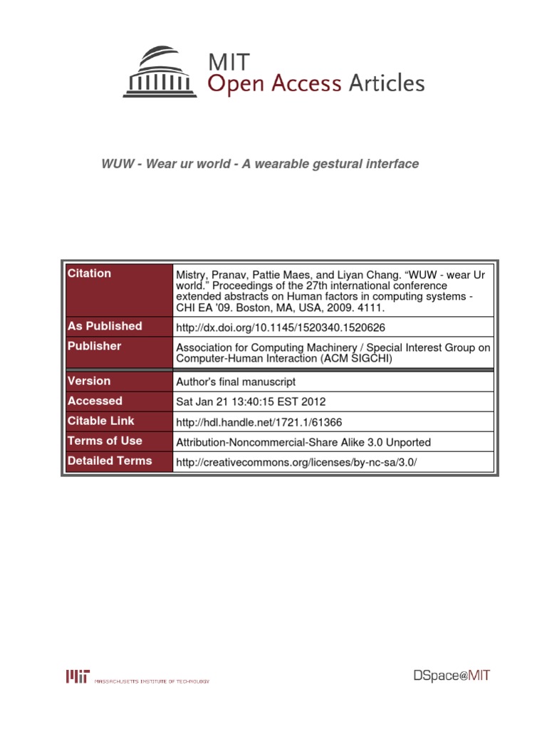 Gesture Interface | PDF | Graphical User Interfaces | Touchscreen