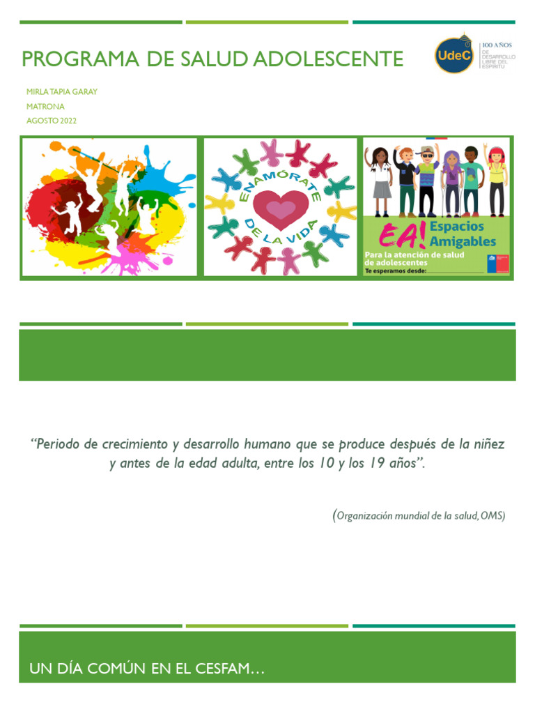 Programa de Salud Adolescente FINAL | PDF | Adolescencia | Salud mental