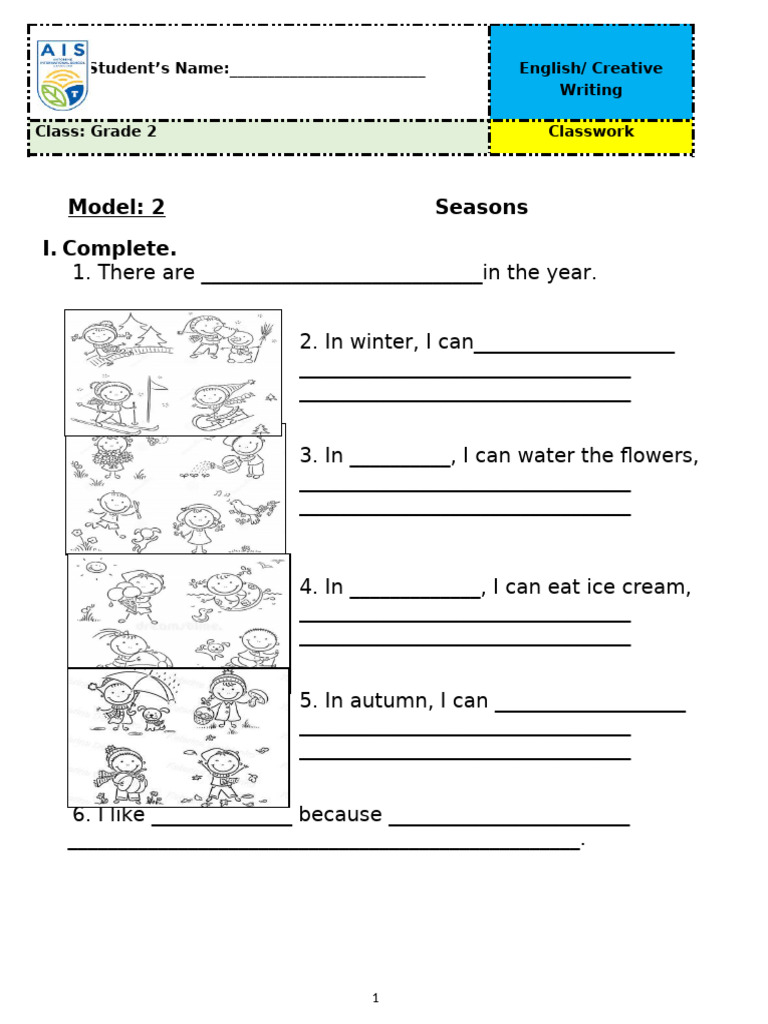 GR 2 Writing Activitty (M2) | PDF