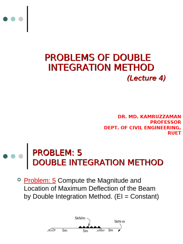 Lecture 4 - Prob. 5 - Double Integration | PDF | Mechanical Engineering ...