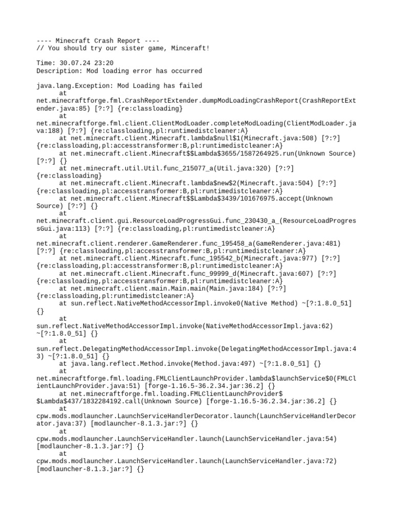 Crash 2024 07 30 - 23.20.08 FML | PDF | Java Virtual Machine | Java ...