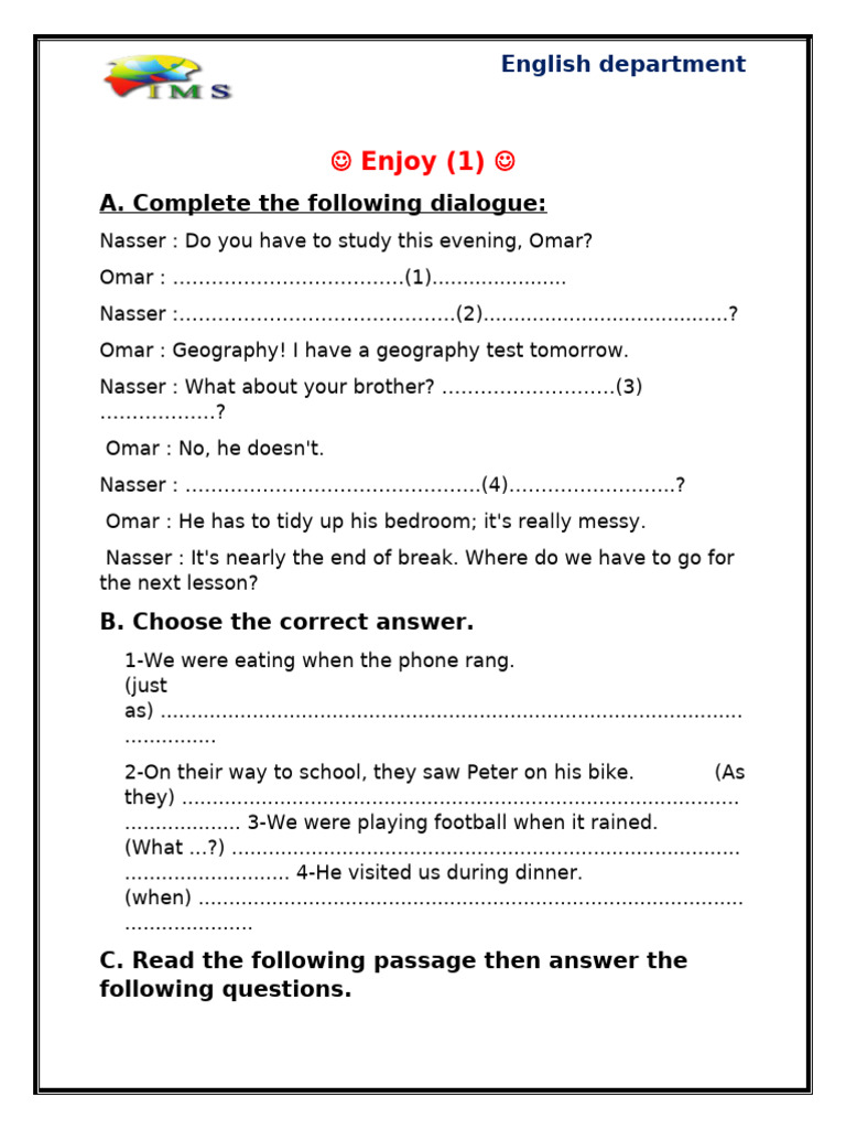 Weekly Enjoy Sheet | PDF | Athletic Sports | Sports