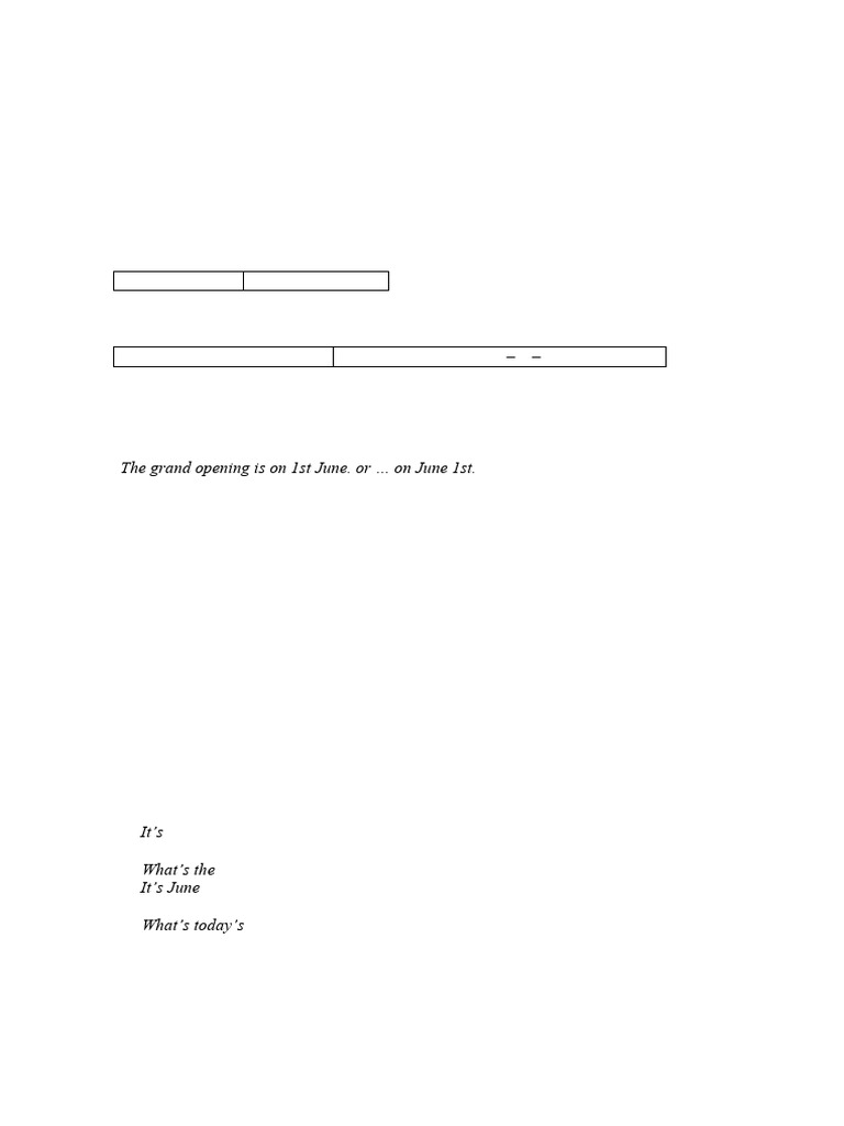 Dates | PDF