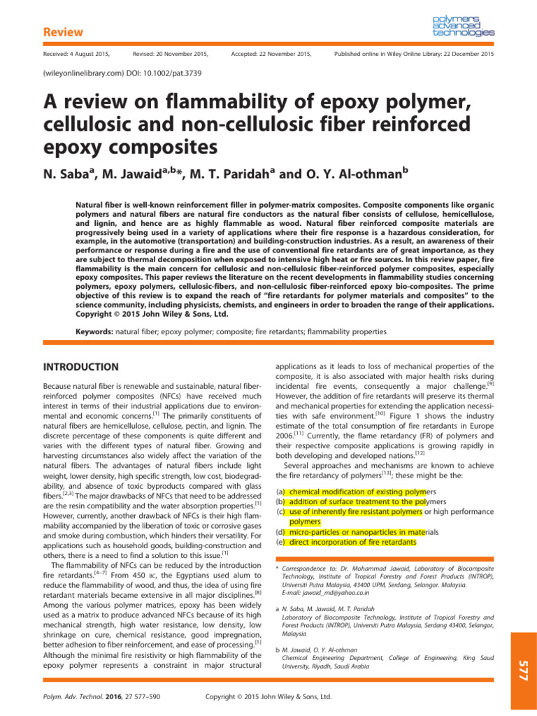 saba2015 | PDF | Epoxy | Composite Material