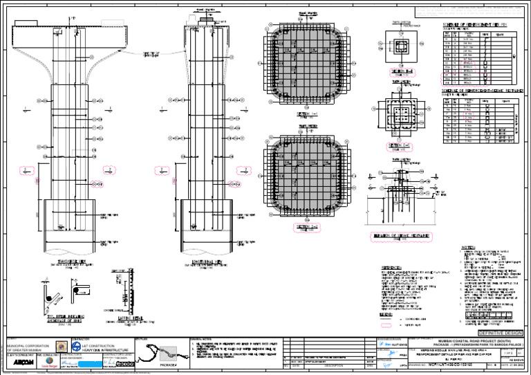 Pier Reinforcement Details for Mumbai Project | PDF