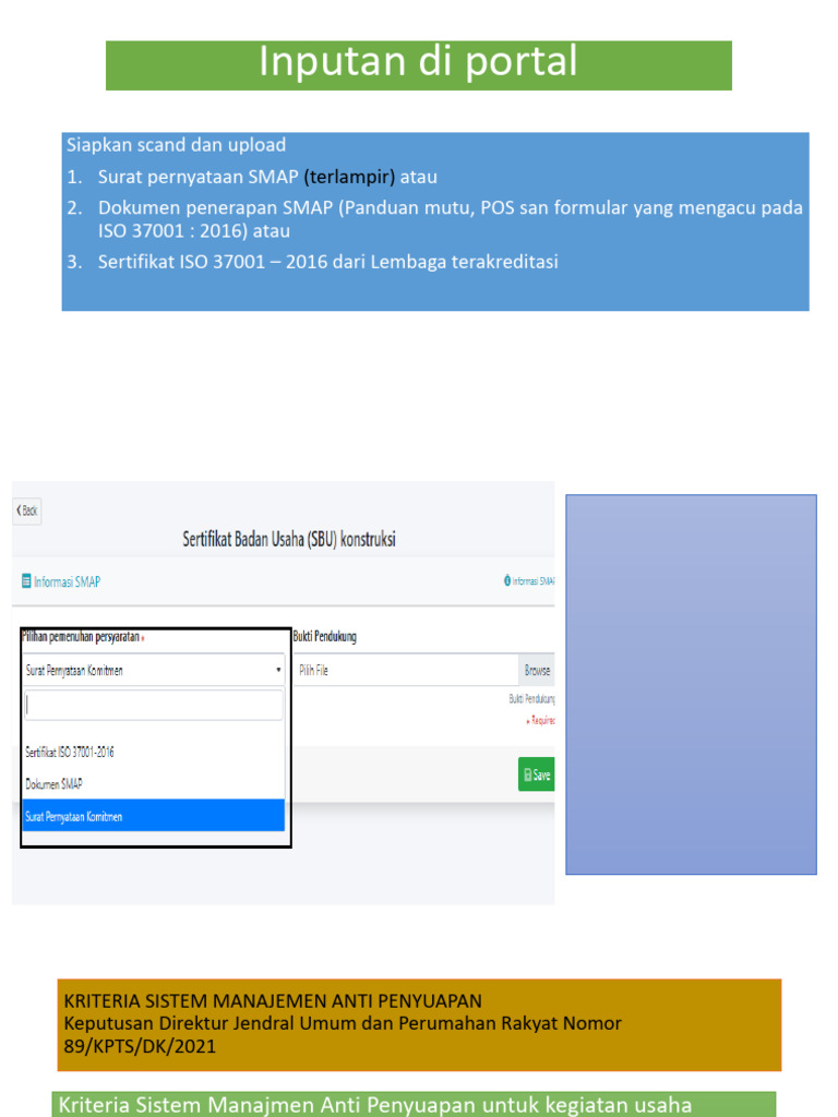 Dokumen Persyaratan SMAP Konstruksi | PDF