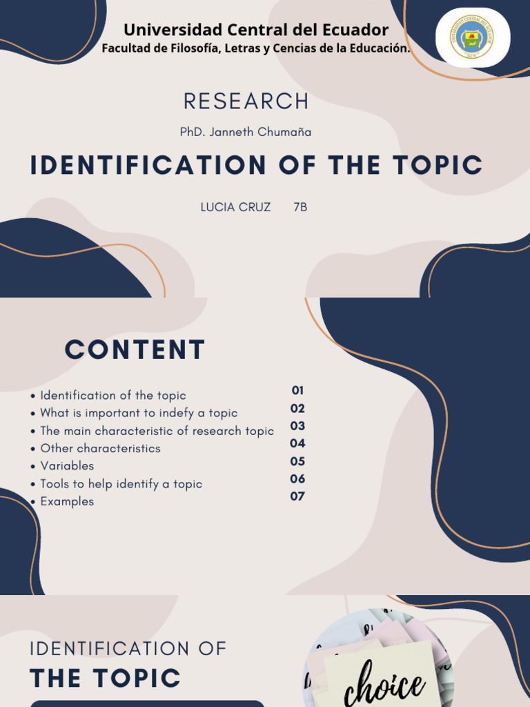 Identification of The Topic | PDF | Cognition | Psychology