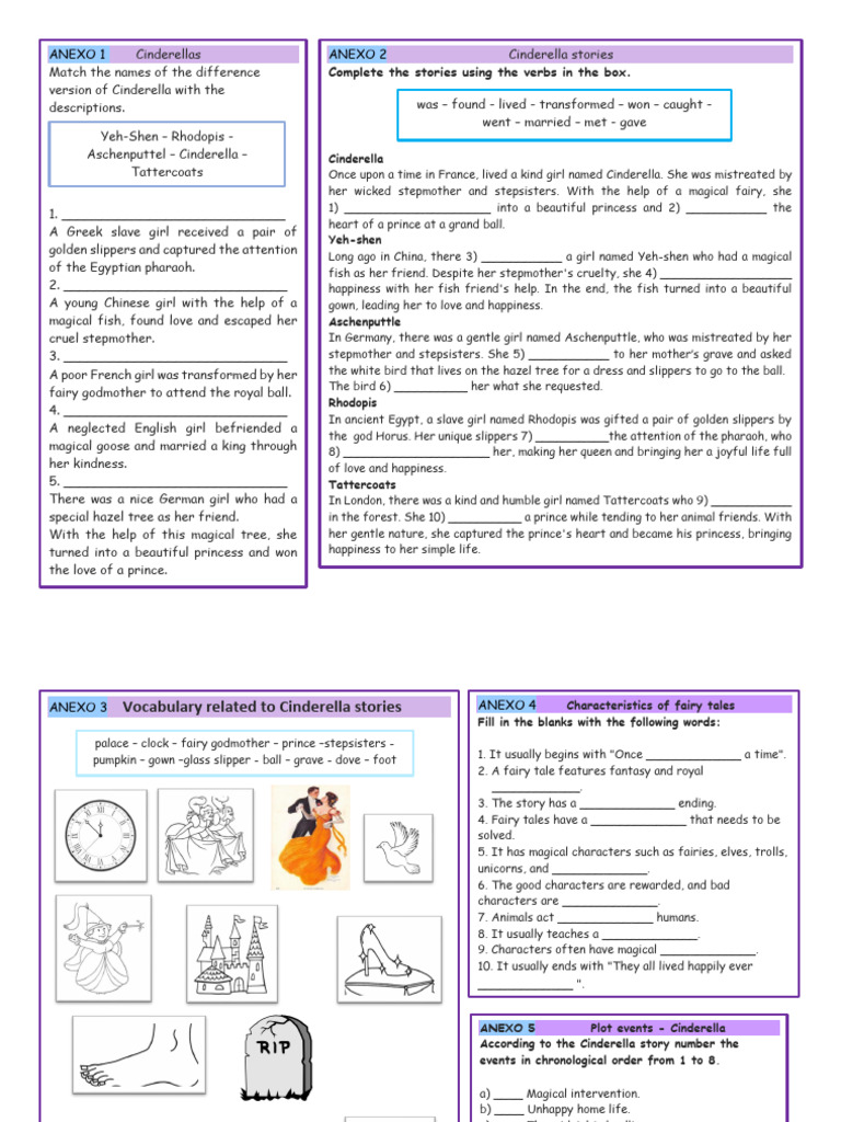 Cinderella Variants and Activities Guide | PDF | Cinderella | Rapunzel