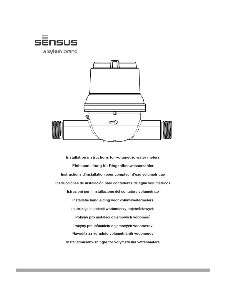 Sensus 640c 640mc Volumetric Meter Manual | PDF