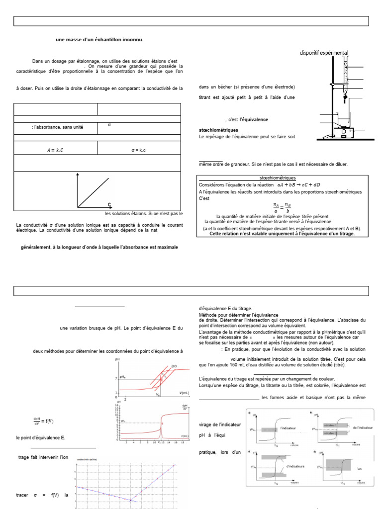 Dosage par étalonnage et titrage | PDF | Titrage | Chimie