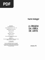 HEIDEGGER Martin. a Origem Da Obra de Arte