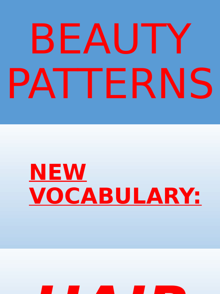 Beauty Patterns | PDF