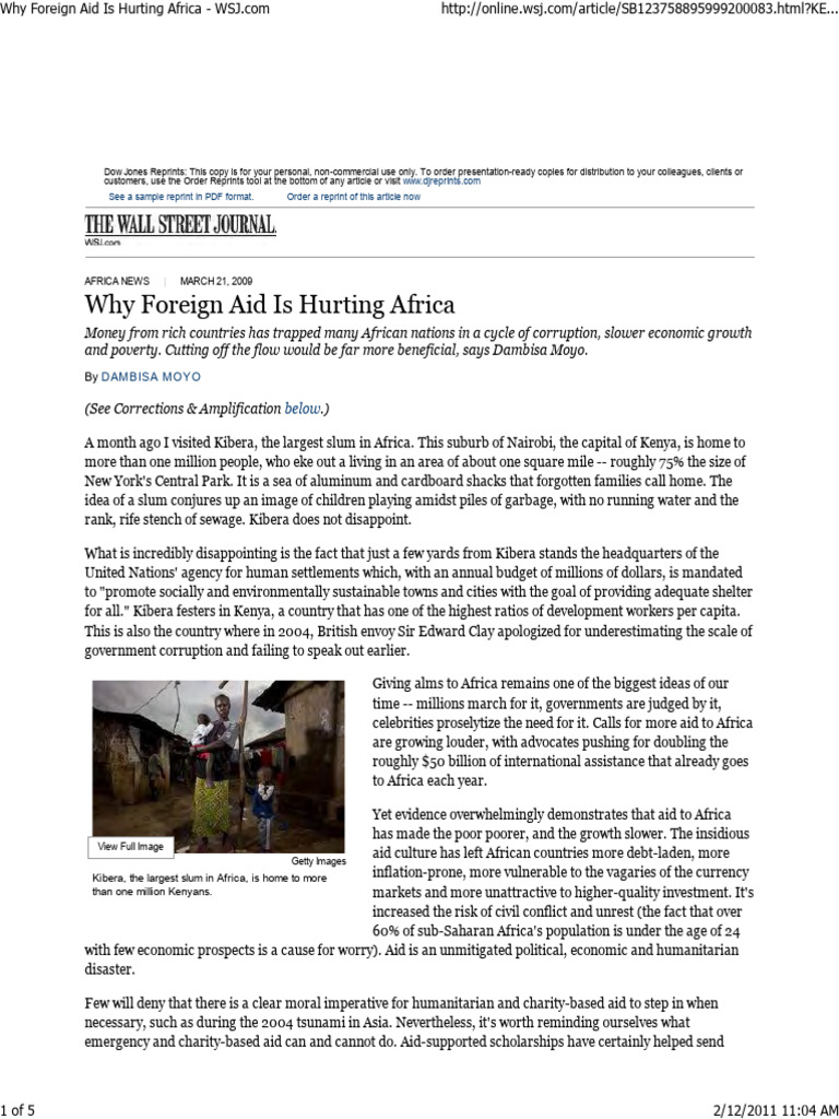 Impact of Foreign Aid on Africa's Growth | PDF | Aids | Africa
