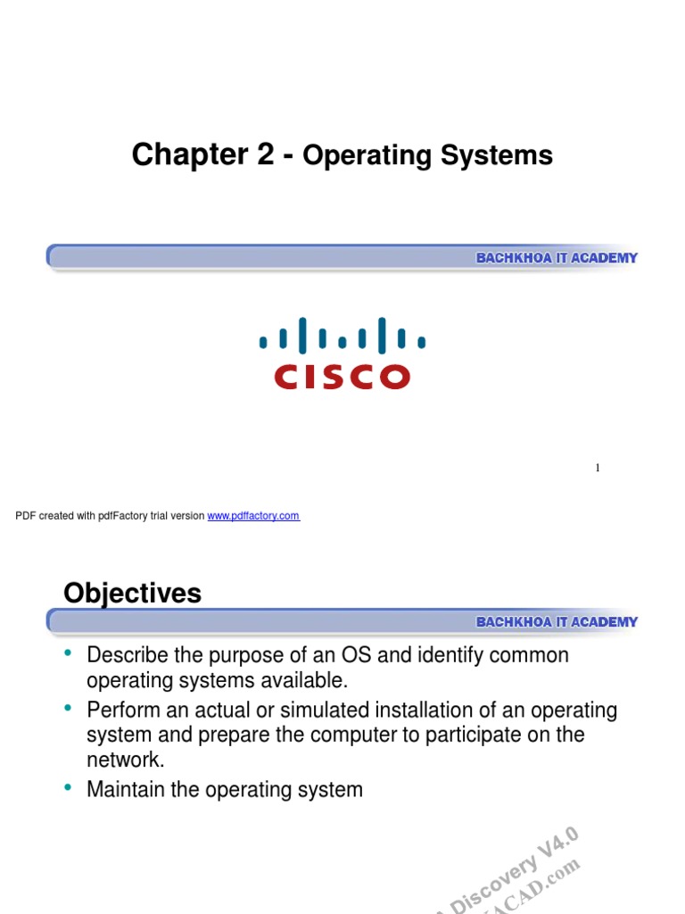 CCNA Dis1 - Chapter02 - Operating System (Compatibility Mode) | PDF ...