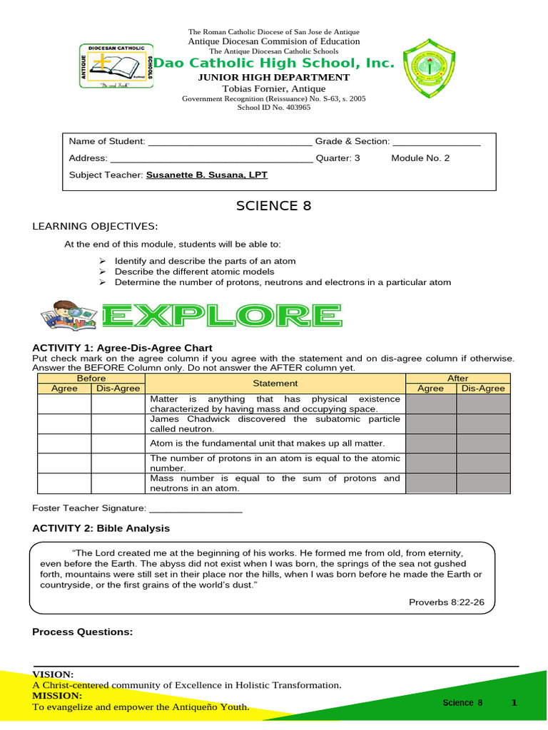 new_modules_science_Q3_w2-final | PDF | Atoms | Matter
