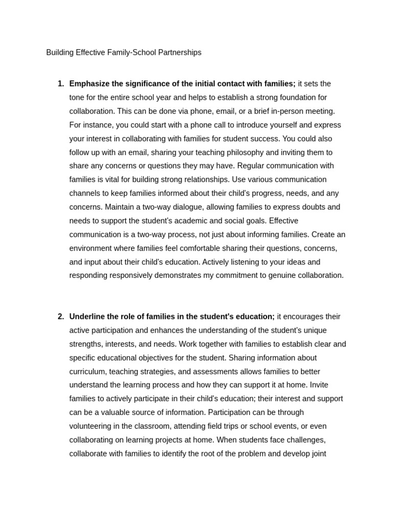 Building Family-School Partnerships | PDF | Communication | Cross ...