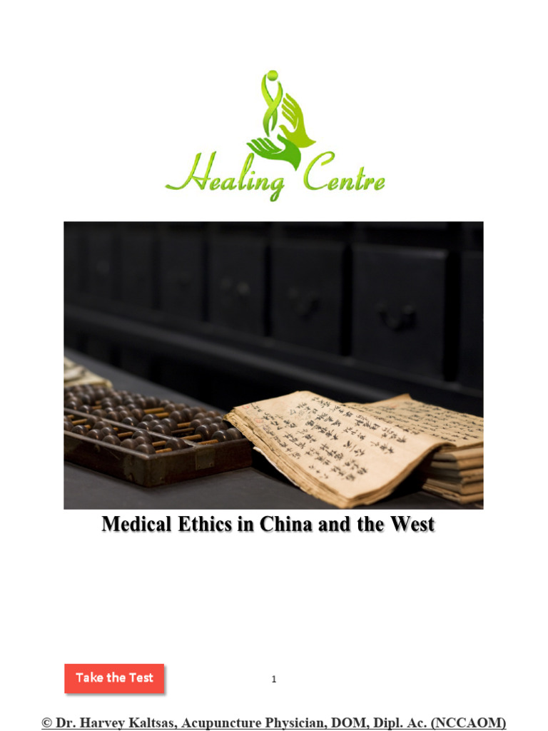 Ethics | PDF | Traditional Chinese Medicine | Acupuncture