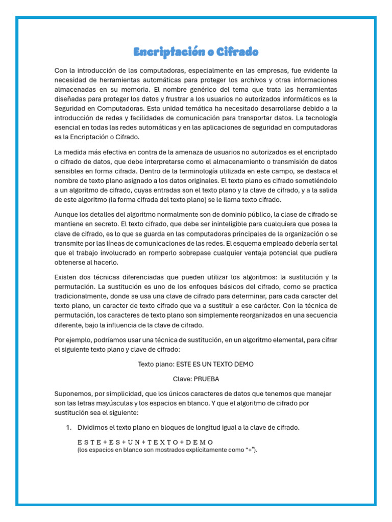 Encriptación O Cifrado Pdf Cifrado Clave Criptografía