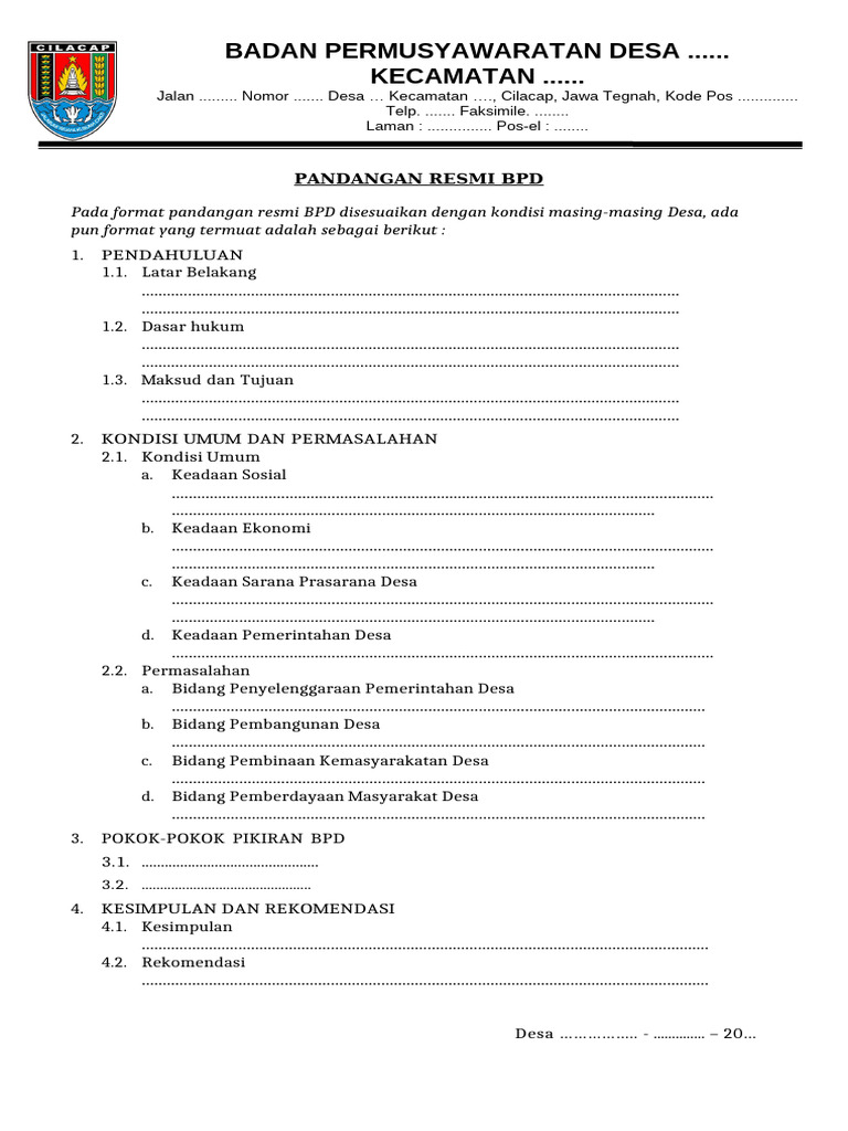 Pandangan Umum Bpd Pdf