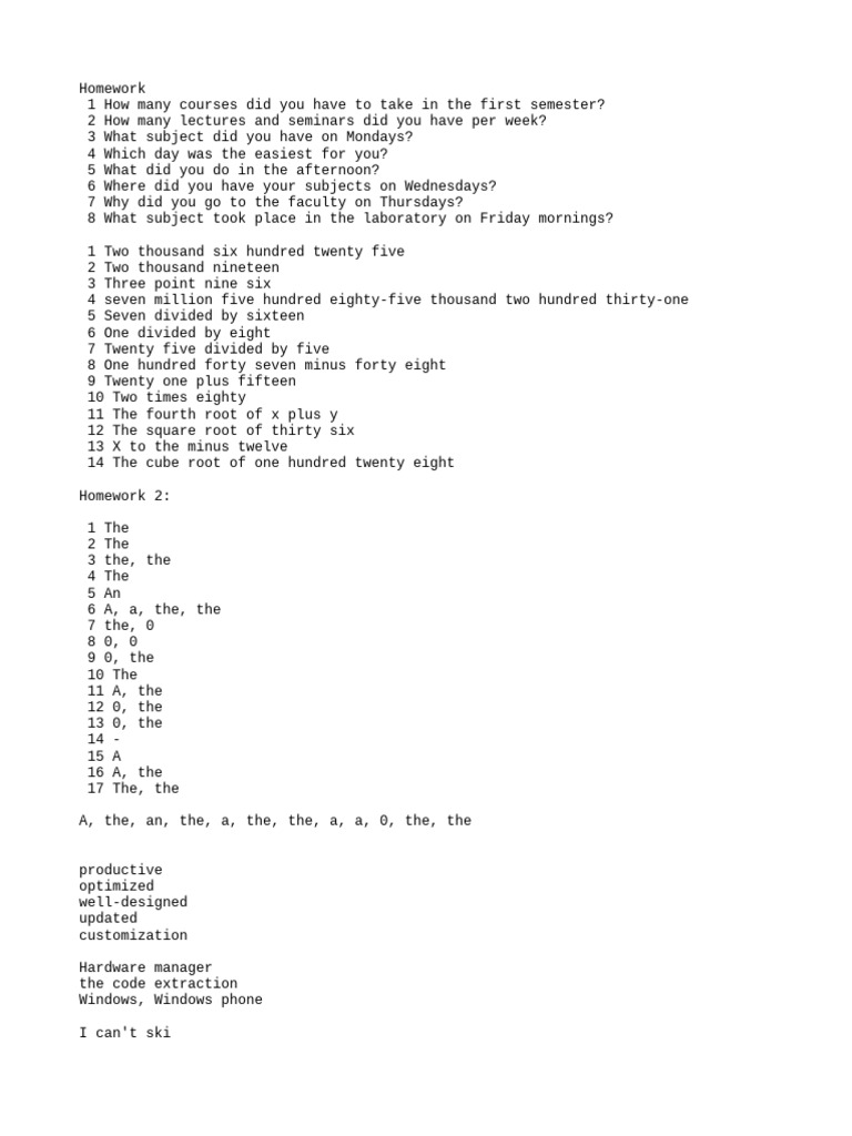 Homework | PDF