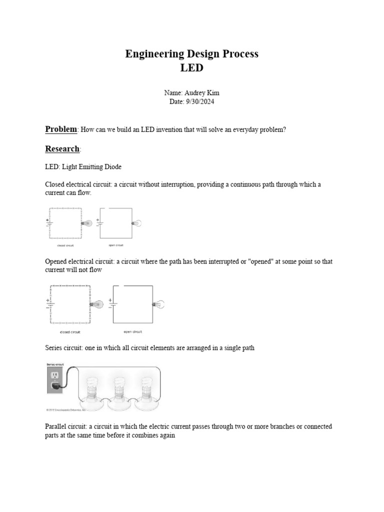 LED Invention Design Process Guide | PDF | Switch | Light Emitting Diode
