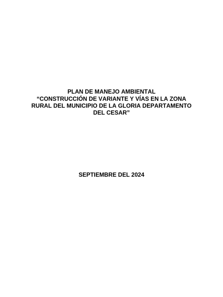 Plan de Manejo Ambiental | PDF | Entorno natural | Residuos