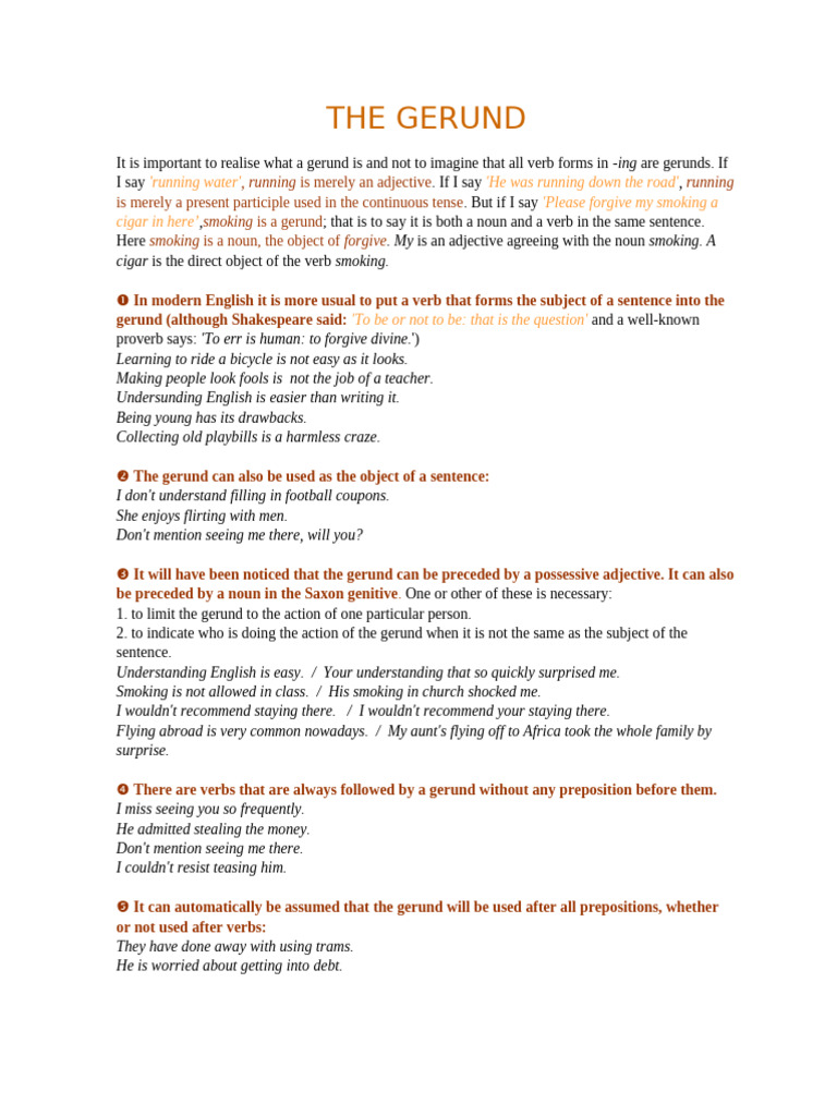Understanding Gerunds and Infinitives | PDF | Verb | Semantic Units