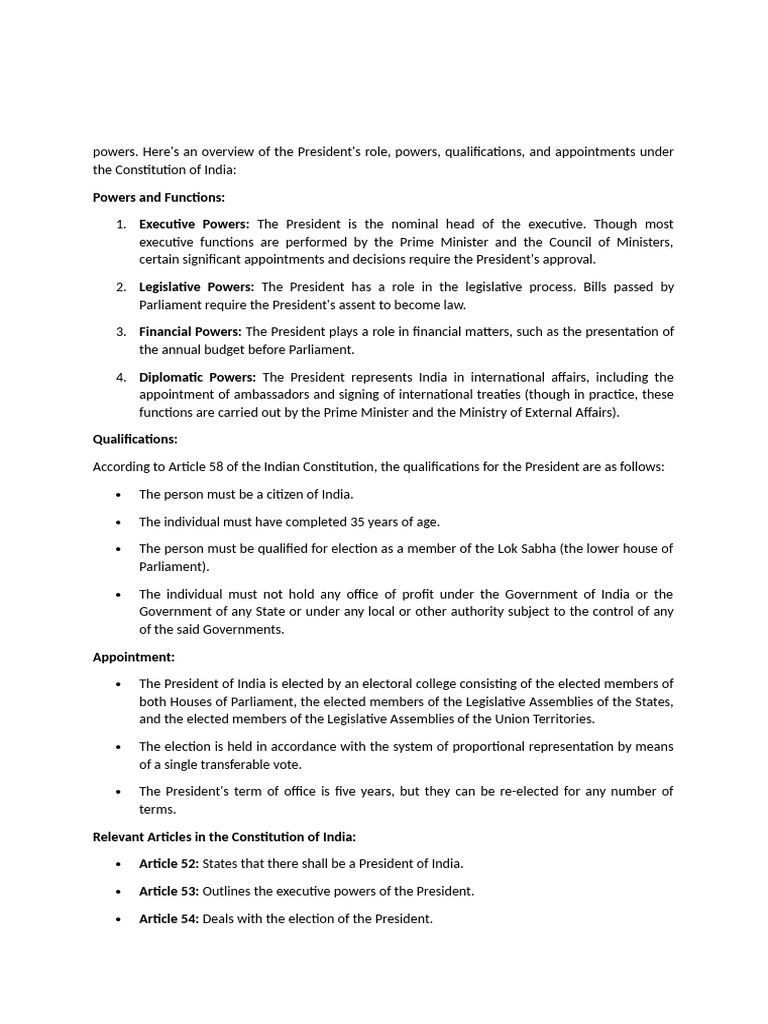 Constitutional Law Notes II 2 | PDF | Pardon | Government Of India