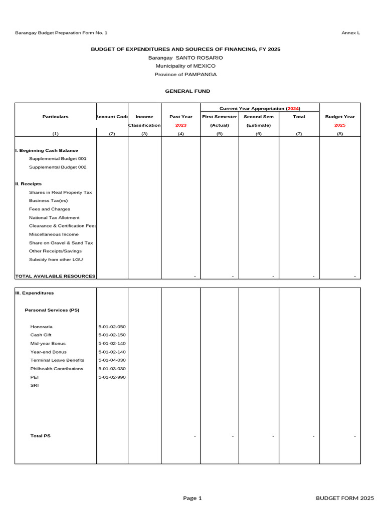 Budget form 2025 2 pdf budget expense