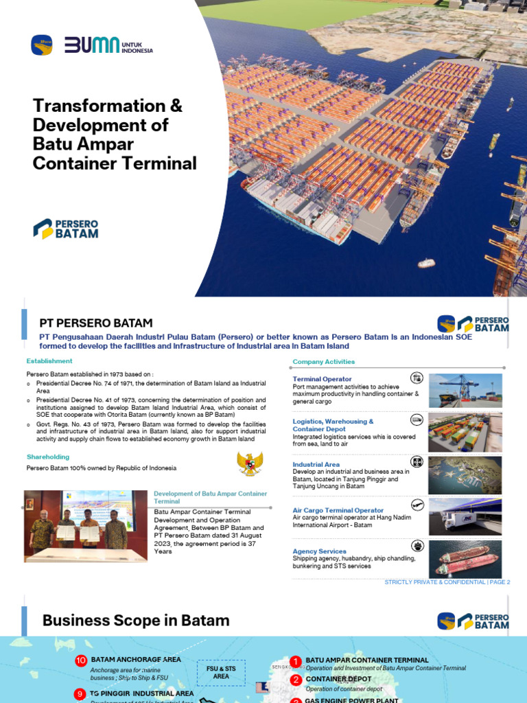 Batu Ampar Container Terminal - Brief Info | PDF | Freight Transport ...