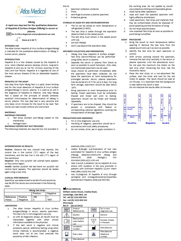 Hbsag package insert pdf hepatitis b hepatitis