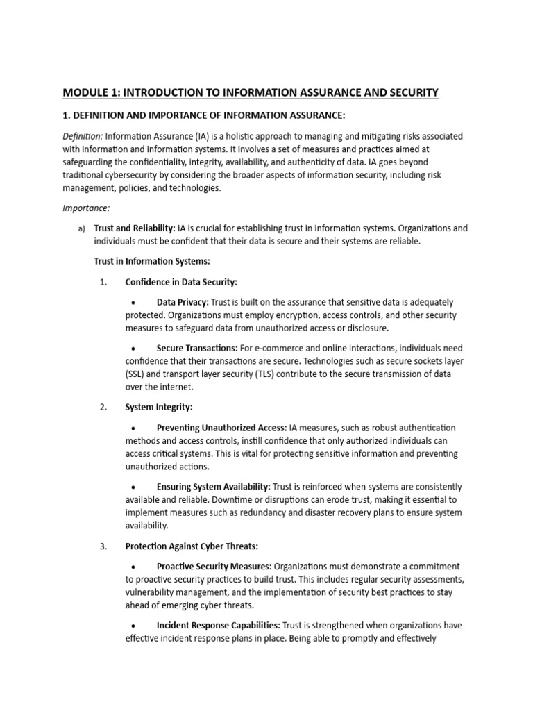 It 322 Isa 1 Module 1 Pdf Security Computer Security