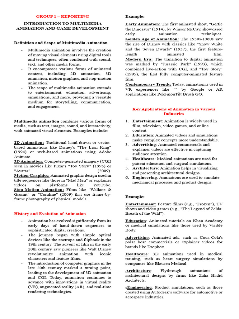 Multimedia Activity & Reporting Compilation | PDF | Animation ...