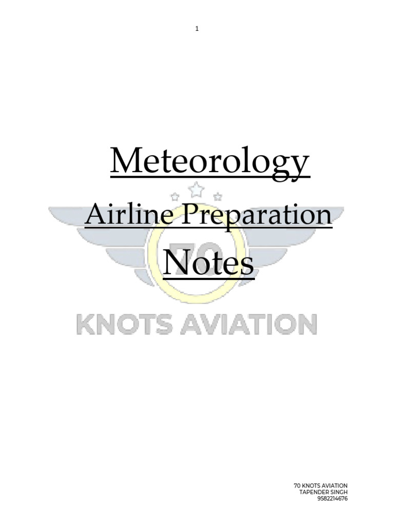 Meteorology- Airline Prep | PDF | Atmosphere Of Earth | Troposphere
