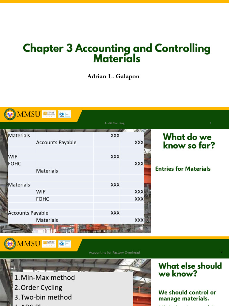 Chapter 6 Accounting For Materials | PDF | Debits And Credits ...