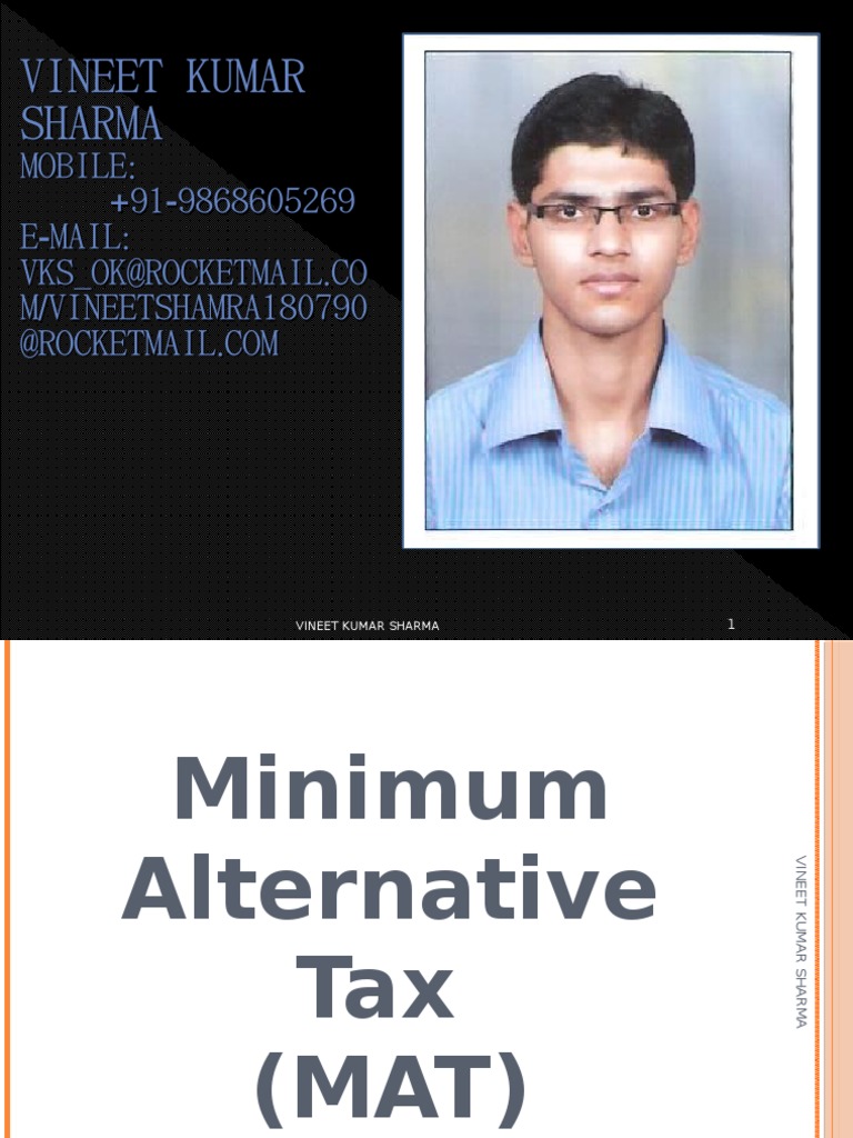 2 Minimum Alternative Tax Mat PDF Profit (Accounting) Taxes