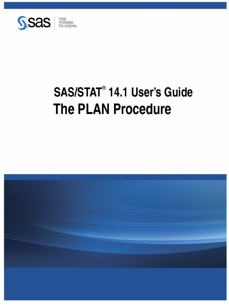 PROC PLAN Procedure Overview | PDF | Permutation | Sas (Software)