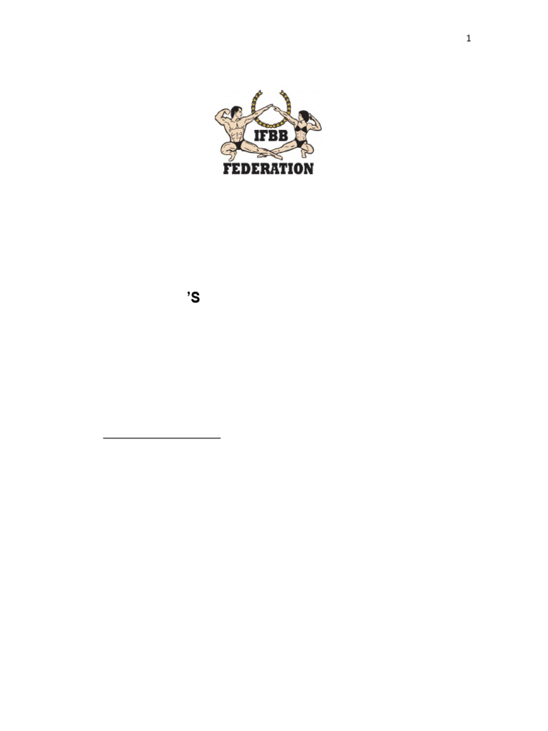 Men's Bodybuilding Competition Rules | PDF | Musculoskeletal System ...