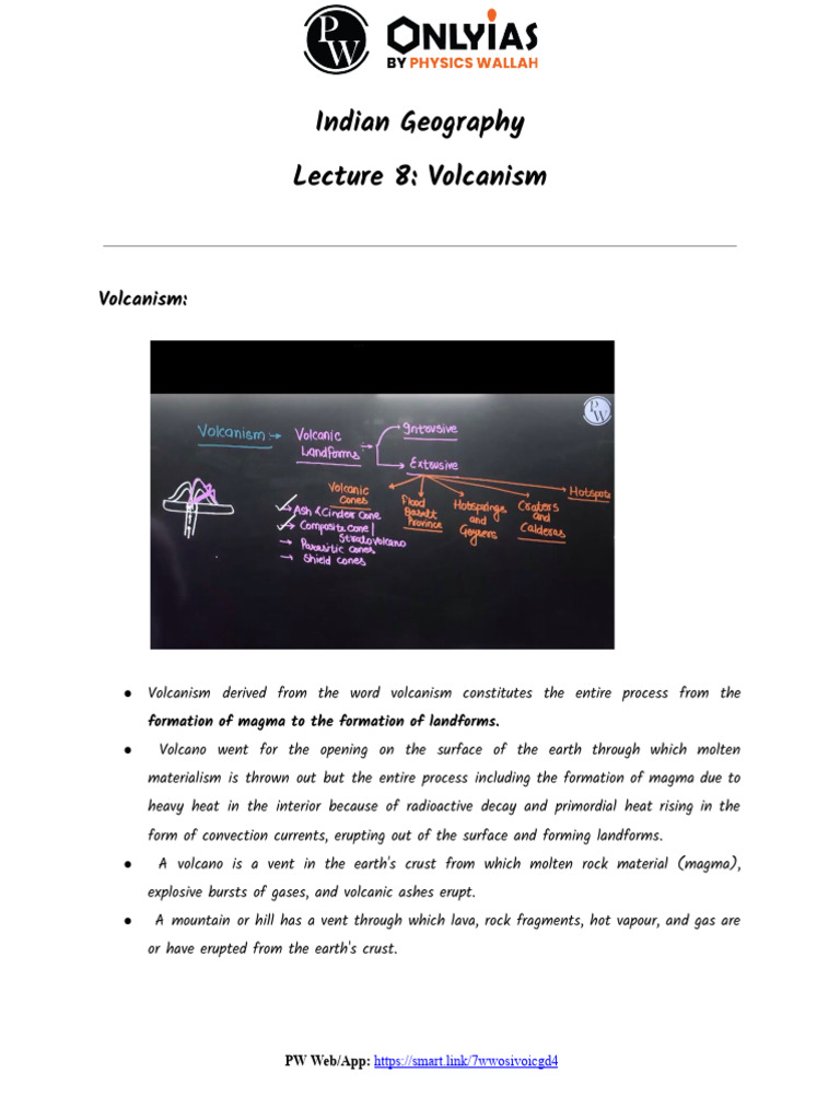 Volcanism 08 - Daily Class Notes | PDF | Volcano | Magma
