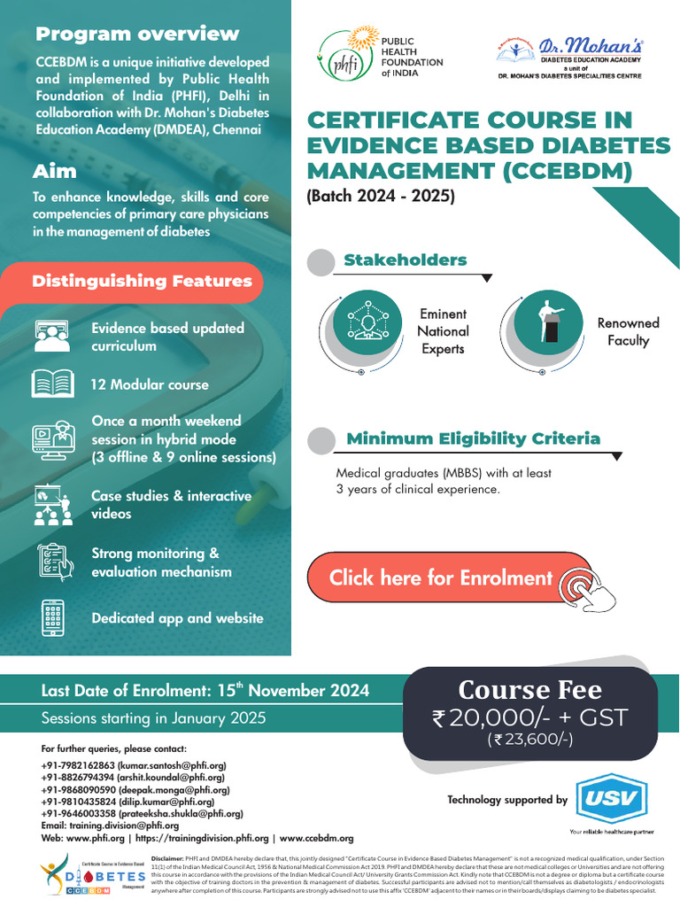 Diabetes Management Certificate Course | PDF | Evidence Based Medicine ...
