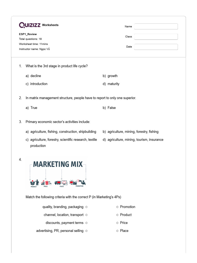 ESP1_Review _ Quizizz (with answer key) (1) | PDF | Tariff | Economies
