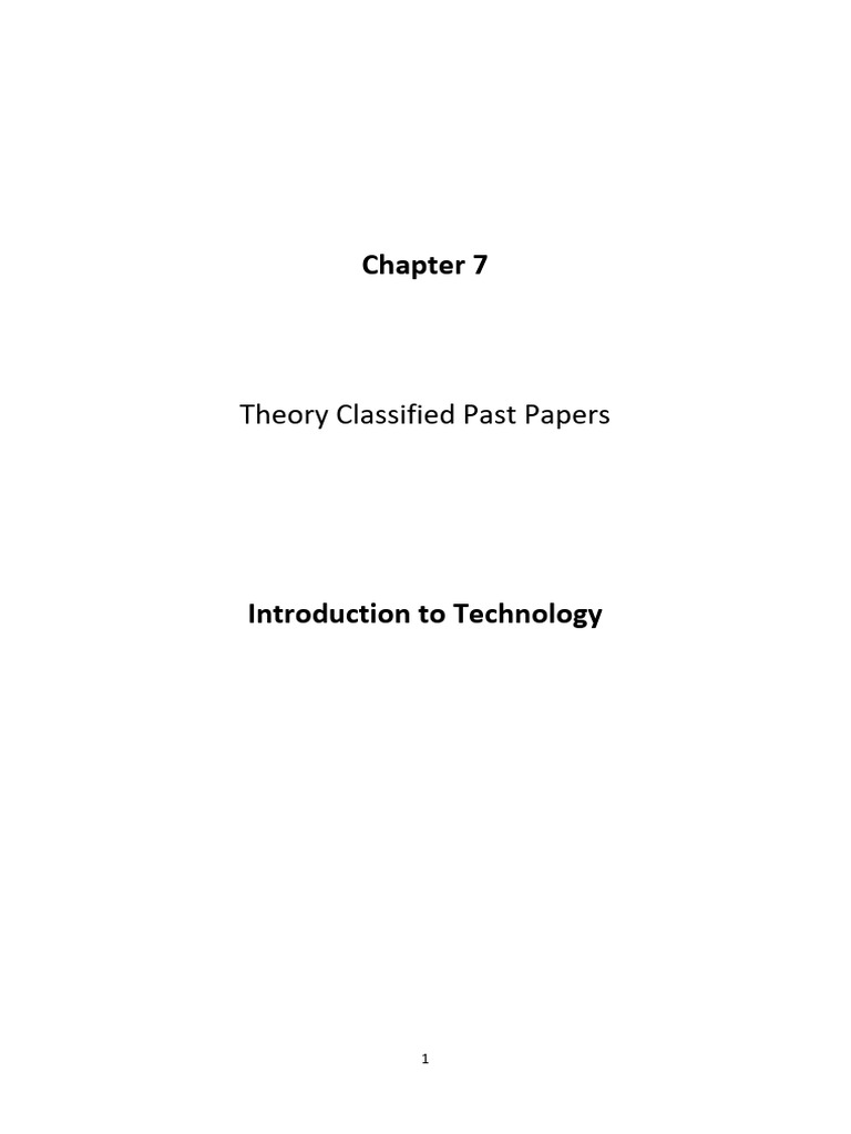 Chapter 7 Classified Past Papers | PDF