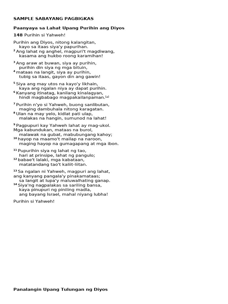 Sample Sabayang Pagbigkas | PDF