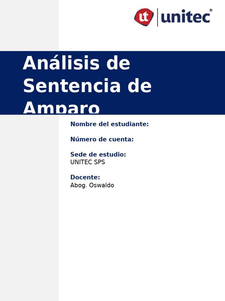 Análisis del Recurso de Amparo en Honduras | PDF | Debido al proceso