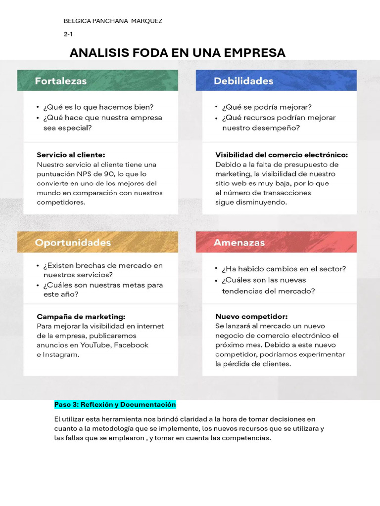 Análisis FODA para Mejora Empresarial | PDF