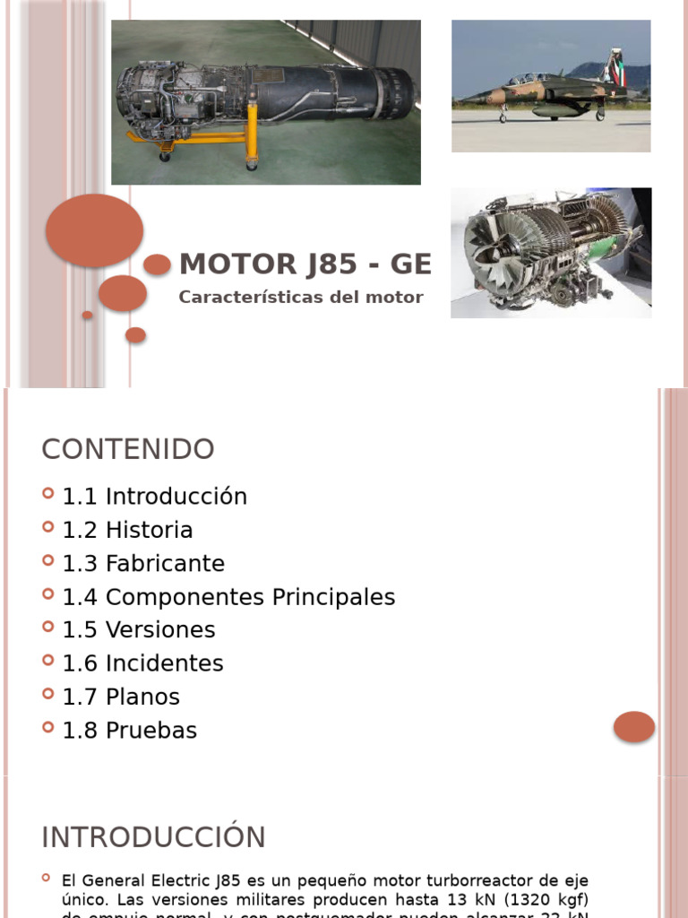 Motor J85 de General Electric | PDF | Energia General | Motor a reacción