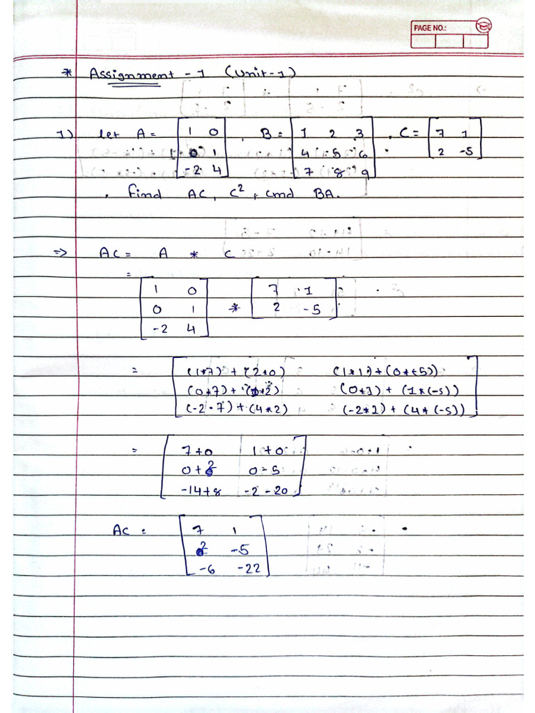 Maths Assignment 1 Unit 1 23MCA034 SHIVRAJSINH ZALA-1-2 | PDF