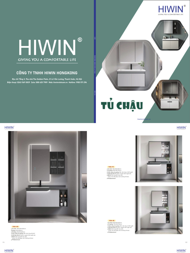 Hiwin Catalogue Tủ Chậu Lavabo 2023 | PDF