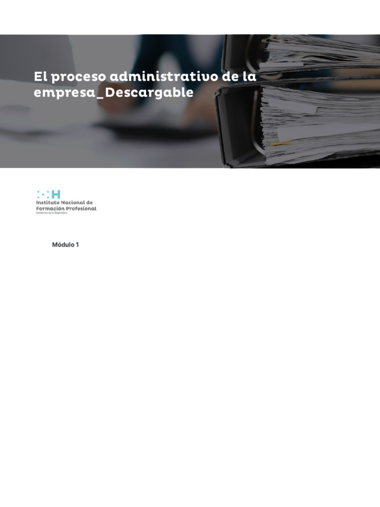 M1_El proceso administrativo de la empresa_para impresión | PDF ...